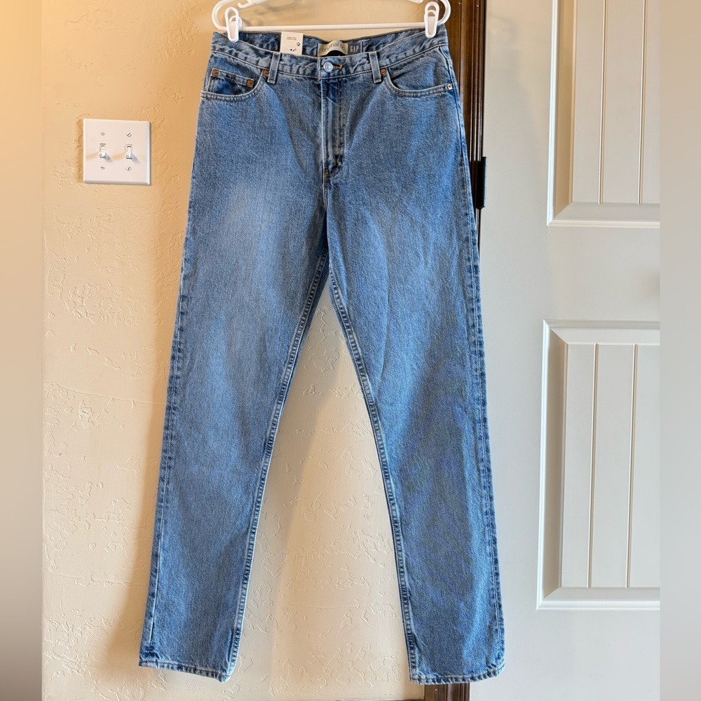 VTG NWT GAP Jeans Size 12 Long Women's High Rise Taper Leg Medium Wash Denim Y2K